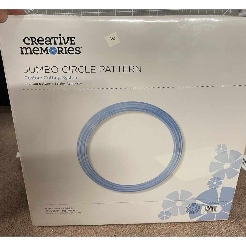 Creative Memories Jumbo Circle Custom Cutting System Pattern New
